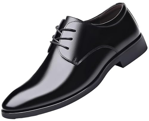 Mocasines Formales de Cuero Negro for Hombre, Mocasines sin Cordones Transpirables, Zapatos de conducción cómodos for Hombre, Zapatos de Vestir con Cordones for Traje de Hombre(44 EU)