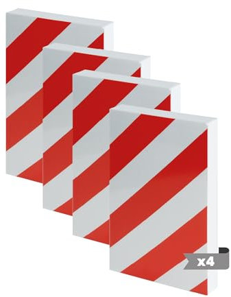 Pack 4 - Protector Puertas Coche de Espuma Autoadhesivo, Protector Columnas Garaje para Paredes, Columnas y Parachoques - Evita Golpes y Arañazos con Accesorios para Coche | 330x200x40mm