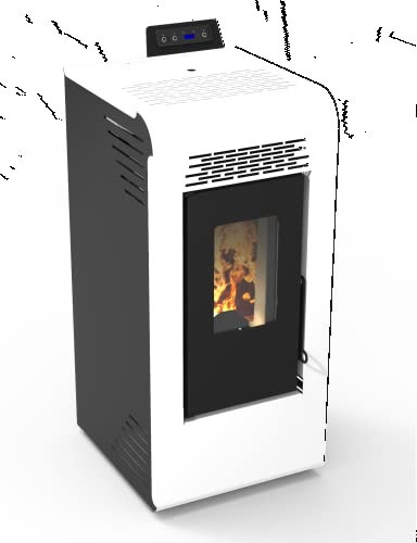 Luisa 9 Pelletofen mit Belüftung, 8,74 kW, weiß, 4 Sterne, 83,7 m², beheizbar, Linie VZ