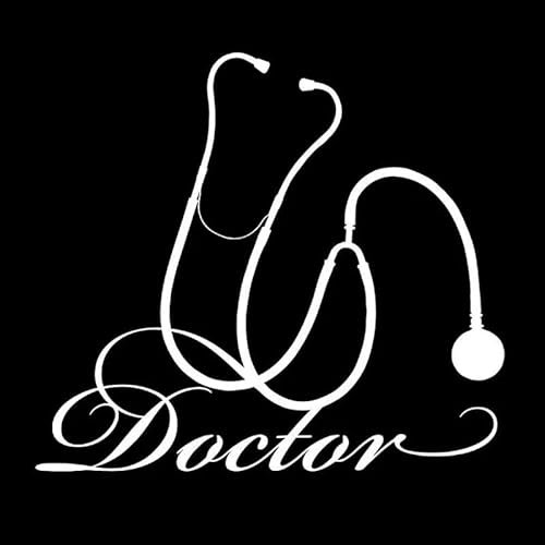 CHSLO Adesivi per Auto 14,4 cm * 12,9 cm medico ospedale strumento medico vinile auto adesivo nero/argento