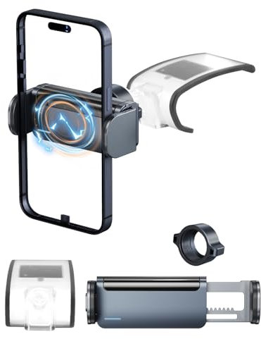 YEE PIN Support de téléphone portable compatible avec Porsche Macan 2015-2024, rotation à 360°, verrouillage automatique, compatible avec les smartphones de 4 à 7 pouces, accessoires de voiture