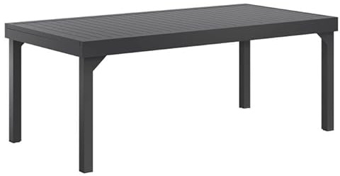 OUTLIV. Lucca Ausziehtisch Aluminium anthrazit rechteckig wetterfest pulverbeschichtet 12 Sitzplätze 200–320x100,5 cm