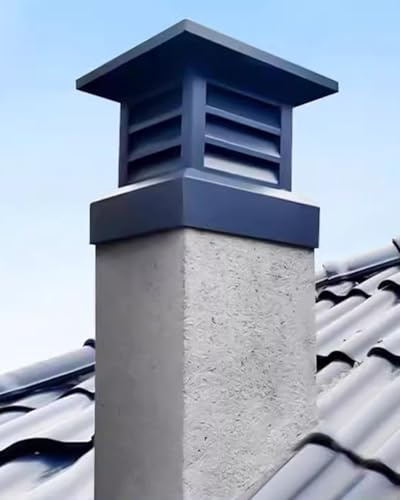 Chimney Flue Caps Anti Downdraft, Waterproof Cooker Hood Cover for Living Room, Villa Wood Stove Pipe Topper to Stop Birds