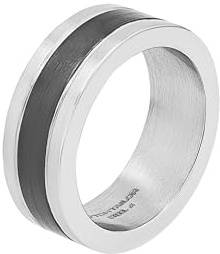 TOM TAILOR - Herren Ring Edelstahl - Schwarz