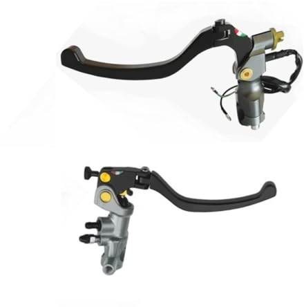 PRORACER Set leve pompa freno anteriore radiale 17x18 con sistema frizione maniglia pieghevole (grigio)
