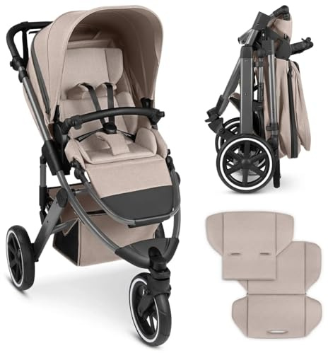 ABC Design Salsa 5 Run Jogger & Sportwagen bis 22 kg - Camel | Kinderwagen mit Sportzulassung, Luftreifen, Handbremse, Federung, wendbare Sitzeinheit & Liegeposition