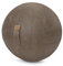 Sitting Ball Frankie Sitzball mit Lederimitat, ergonomisch Sitzen im Büro & Zuhause, 65 cm Ø, Gymnastikball mit Lederhülle, Fitnessball mit Tragegriff, 30°C waschbar, braun