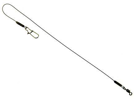 G.T.R High End Stahlvorfach 7x7 Vorfach mit Wirbel zum Raubfisch Angeln 12 kg - 30 cm - 3 Stück