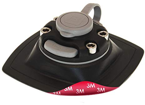 Fasten Set Halterung [PVC Basis] (110 mm x 110 mm) + VHB 3M Pad Montage: Doppelkleber-Schwarz, Farbe:schwarz