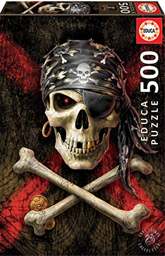 Educa Borras 17964 500 Totenkopf Eines Piraten Puzzle, Mehrfarbig