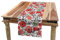 ABAKUHAUS Blume Tischläufer, Mohnblumen-Garten, Esszimmer Küche Rechteckiger Dekorativer Tischläufer, 40 x 180 cm, Mehrfarbig