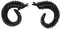Lurrose A Pair Of Horn Hair Clip Sheep Horn Hairpin Headwear Photo Props For Halloween Cosplay Costume Party Hair Jewelry Accessories (Black)
