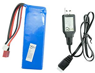 efaso Akku 7,4V / 2500mAh / Li-Po/Deans Stecker / L323, L313, L303 + USB-Ladekabel passend für 7,4V Akkus