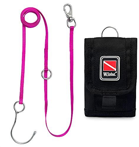 Wicked Scuba 316 Edelstahl-Riffhaken, 1,2-1,8 m, Candy Crab Pink
