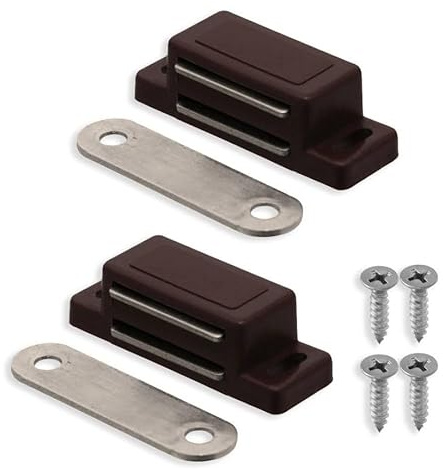 2x Magnetschnäpper Türmagnet Möbelmagnet Magnetverschluss Braun