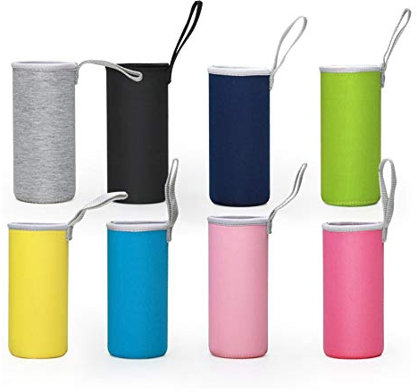 8 Stück Flaschenhülle Kraeoke Isolierte Neoprenhülle Flaschenhülse Wasserflasche Thermo-Hülle Taschen Flaschen Schutzhülle Glasflaschen Beutel für Glas