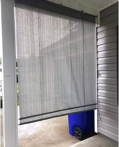 QAF Brise-Vue pour Balcon Clôture de Jardin Stores enrouleurs extérieurs Stores de Balcon Écrans de Protection de la Vie privée Hydrophobe Respirant avec 2 Crochets Collants pour Patios Pergola Véran