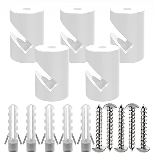 OASHISU Decentratore a V da Soffitto per Cavi Elettrici, Decentratore a Soffitto, Decentratore Cavo Elettrico, Decentratore Lampadario, Gancio da Soffitto o Parete, Fermacavo, 5 PEZZI (BIANCO)