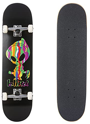Skateboard Full Reaper Sweater Pattern, 7.25 x 29.2, schwarz