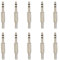 SHEEPPING 6.35 mm Stereo Klinkenstecker 3 Polig Löten Audio Stecker 6.35mm Audio Stecker für Lautsprecher Mikrofon Mixer Kabel 10 Stück