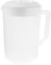 Housoutil 1 grand pichet à eau avec couvercle, 5 L, carafes mélangées de boissons, carafe à eau avec couvercle rond pour limonade chaude/froide (blanc)