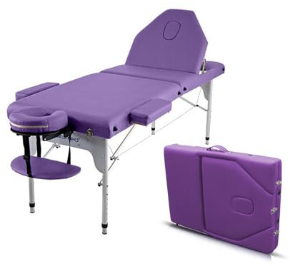 QUIRUMED Table pliante en aluminium ELITE 186 x 66 cm Violet