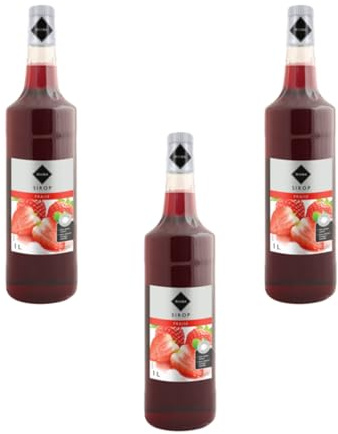 Lot de 3 Sirops Rioba - Fraise - 3x1L