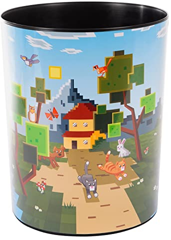 goldbuch 82 124 Papelera Mein Game, cubo de basura con un diámetro de 25 cm y una altura de 30 cm, recipiente de 12 litros de capacidad, contenedor de papel con diseño de Mi Game
