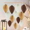 YBwanli boho dekohochzeitsdeko blätter girlande vintage,wald deko beige,gartenparty pompons deko,Es ist sehr geeignet, um Natur und Einfachheit auszudrücken, kreativer Dekoration Charme 12 Stücke