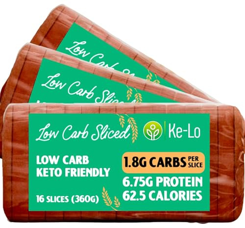 Keto-Pro Low Carb Keto Friendly Bread (3 Pack) | Keto Bread | Low Carb Bread | Low Calorie Bread Helping You Stay Fuller for Longer | Low Carb Snacks & Keto Food | Low Carb Bread UK