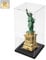 Acryl Vitrine Schaukasten für Lego 21042 Statue of Liberty, Glasvitrine Acrylbox Transparent für Figuren Sammlerstücke Spielzeug | mit Holz-Kunststoff-Basis & Licht, Schwarz Innen 20x20x50 cm