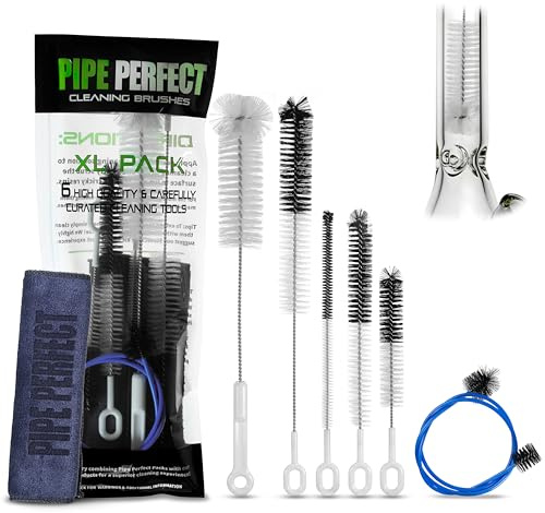 P.Perfect | XL Brush Pack | Large Heavy Duty Pipe Tube Cleaning Brush Kit, 6pcs