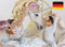 Osomhome Wandtattoo Kinderzimmer Mädchen & Junge: Einhorn Kreis (120x120cm) | Kinderzimmer & Babyzimmer Deko | Wandsticker & Wanddeko Kinderzimmer | Wandaufkleber Kinderzimmer Wall Stickers os9453