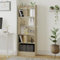 Hzuaneri Bücherschrank, Bücherregal, mit 6 Fächern, Aufbewahrungsregal, Standregal, für Wohnzimmer, Büro, Schlafzimmer, 24 x 60 x 170 cm, Eichenbeige BC11116X