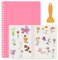 cobee Stickeralbum Leer zum Sammeln A5 mit Plastikspatel, Sammelbücher Sticker Aufkleberbuch Stickerbuch Wiederverwendbar Leeres Stickeralbum zum Sammeln von Sticker-Etiketten (Rosa)