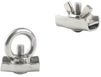 Drehseilklemmen M2 M3 M4 M5 M6 M8 M10 304 Edelstahl Simplex Post Bolzen Clip Draht Seil Kabel Klemme Mit Auge schmetterling Mutter Bremssattel Einfachen Griff DrahtseilhüLsen(Butterfly M2 10pcs)