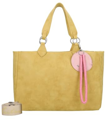 Fritzi Izzy Vintage Shopper Kunstleder Damen Handtasche Umhängetasche City vegan Etui Kordelschnur 29 x 42 x 15 cm – Rosa, Schwarz, Cognac, Olive, Grau, Beige, Pink, Blau, Curry, Rot, Anthrazit