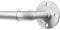 DEFYNEE Silver Curtain Poles for Eyelet Curtains, 80-183cm Industrial Curtain Poles, 25mm Diameter Extendable Curtain Poles Indoor/Outdoor Curtain Rods for Bedroom, Living room, Office