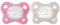 Chicco Gommotto Dual Soft, Ciuccio in Silicone 6-16 Mesi, Bicolore, Set di Gommotti con Doppia Morbidezza, Supportano la Respirazione e Favoriscono il Corretto Sviluppo della Bocca, 2 Pezzi, Bimba