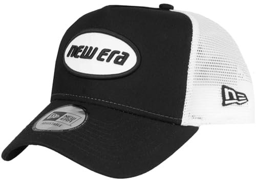 New Era Adjustable Trucker Cap - Retro Brand Patch schwarz