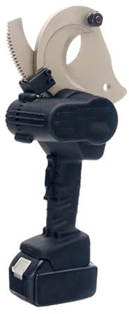 Beachtiful Coupe-câble, Kit Coupe-câble à Engrenages Fonctionnant sur Batterie avec Deux Batteries 18 V 4 Ah, Coupe-câbles à Cliquet, pour Cuivre et Aluminium,75mm