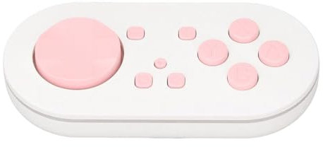 Fockety Contrôleur, Contrôleur de Jeu Compact avec Câble et Sangle, 14 Modes D'éclairage RVB Cool, Manette de Jeu Portable Bluetooth pour (Rose)