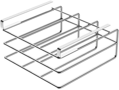 Hperu Schneidebrett Aufbewahrung 10.4x11.8x2.4 '' Metall Schneidebrett Organisator Sparersparnis unter Regal Hacking Board Halter Hochleistungsschneidebrettte Rack Rack Topf Deckelhalter, Silber