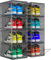 Unique Impression 8 Pack Grey Stackable Shoe Storage Boxes - Plastic Trainer Storage Boxes - Transparent Shoe Display Containers - Fits Up To UK 12.5 Size Men’s