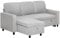 HOMCOM Sofa Bed with Storage, Convertible L Shaped Corner Sleeper Couch, 3 Seater Pull Out Sofa Bed with Reversible Chaise, Side Pockets for Living Room, Bedroom, Small Spaces, Light Grey