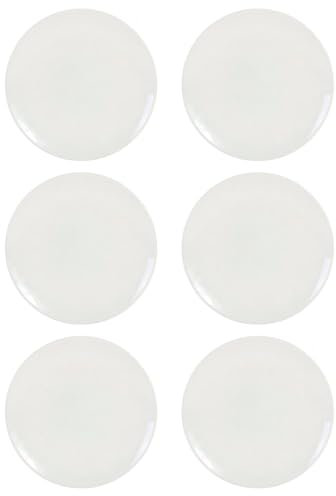 AC - Pack de 6 Platos Llanos - Modelo Onda - Ø 26 cm - Cerámica - Apto para lavavajillas y microondas - Ideal para el hogar, Cocina y hostelería