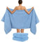 Hammetex 2er Set Extra Große Badetücher – 80x200 cm, 500 GSM, 100% Baumwolle – Weich & Saugfähig – Luxuriöse Große Spa-Handtücher, Hellblau