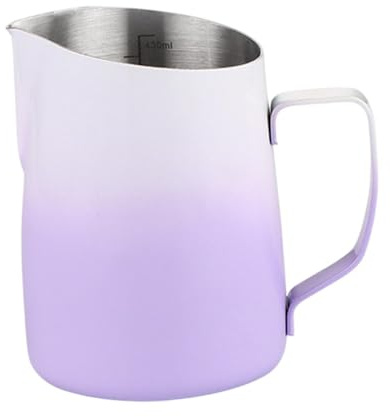 Baoblaze Milk Frothing Pitcher Jug Milk Frothing Cup Espresso Steaming Pitcher Espresso Latte Art Cup for Kitchen Hot Chocolate Matcha, Purple