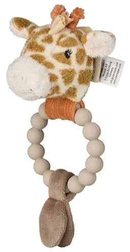 Sterntaler Greifling Giraffe Kaya - Aus kuscheligem Flausch - Integrierte Rassel - Baby- und Kleinkindspielzeug - Fördert die Motorik und Sinne von Babys - Ideales Geschenk, goldbraun