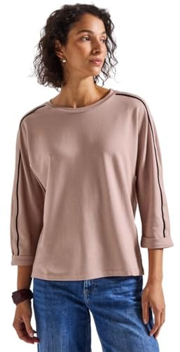 Street One Damen 3227569 Shirt mit Gallon Streifen, Faded Rose, 44